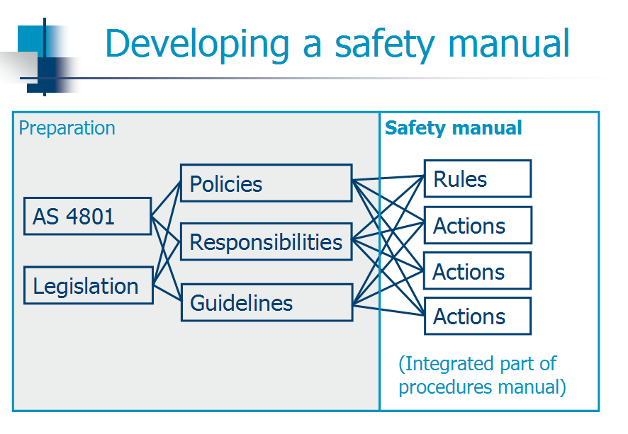 Developing a safety manual: chart