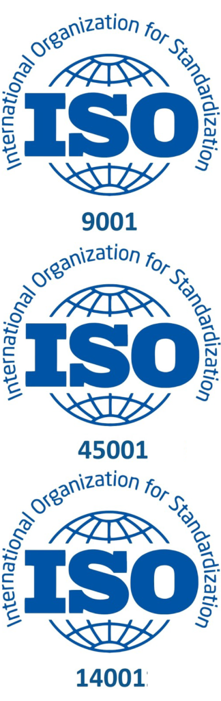 logos of 3 iso standards